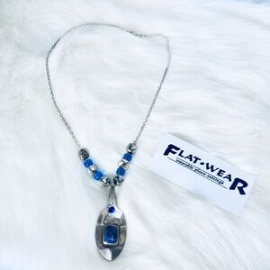 FLATWEAR | By Nancy Puckett Silver Blue Necklace